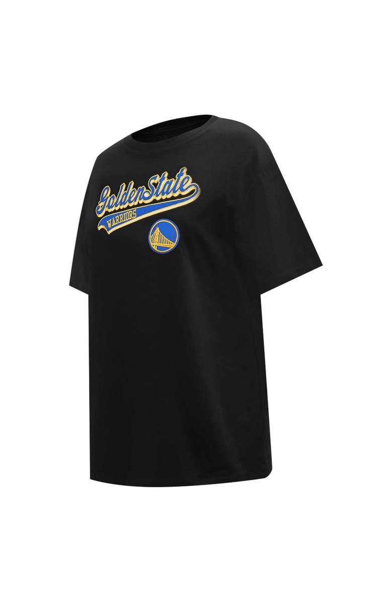 PRO STANDARD Women's Pro Standard Black Golden State Warriors Script Boyfriend T-Shirt, Alternate, color, Black