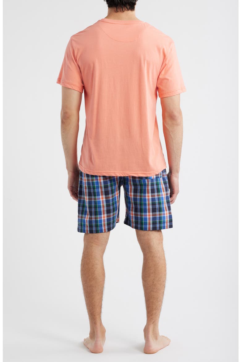 Cozy Pajama T-Shirt & Woven Cotton Shorts Set, Alternate, color, MARLIN PLAID