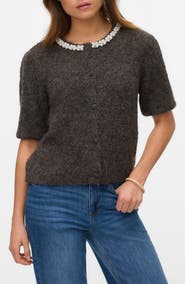 VERO MODA Ocean Pearly Short Sleeve Cardigan