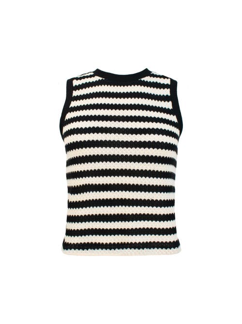 Ro&zo Stripe Knitted Sleeveless Shell Top