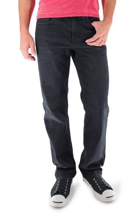 Relaxed Straight Leg Jeans (Black Mountain)