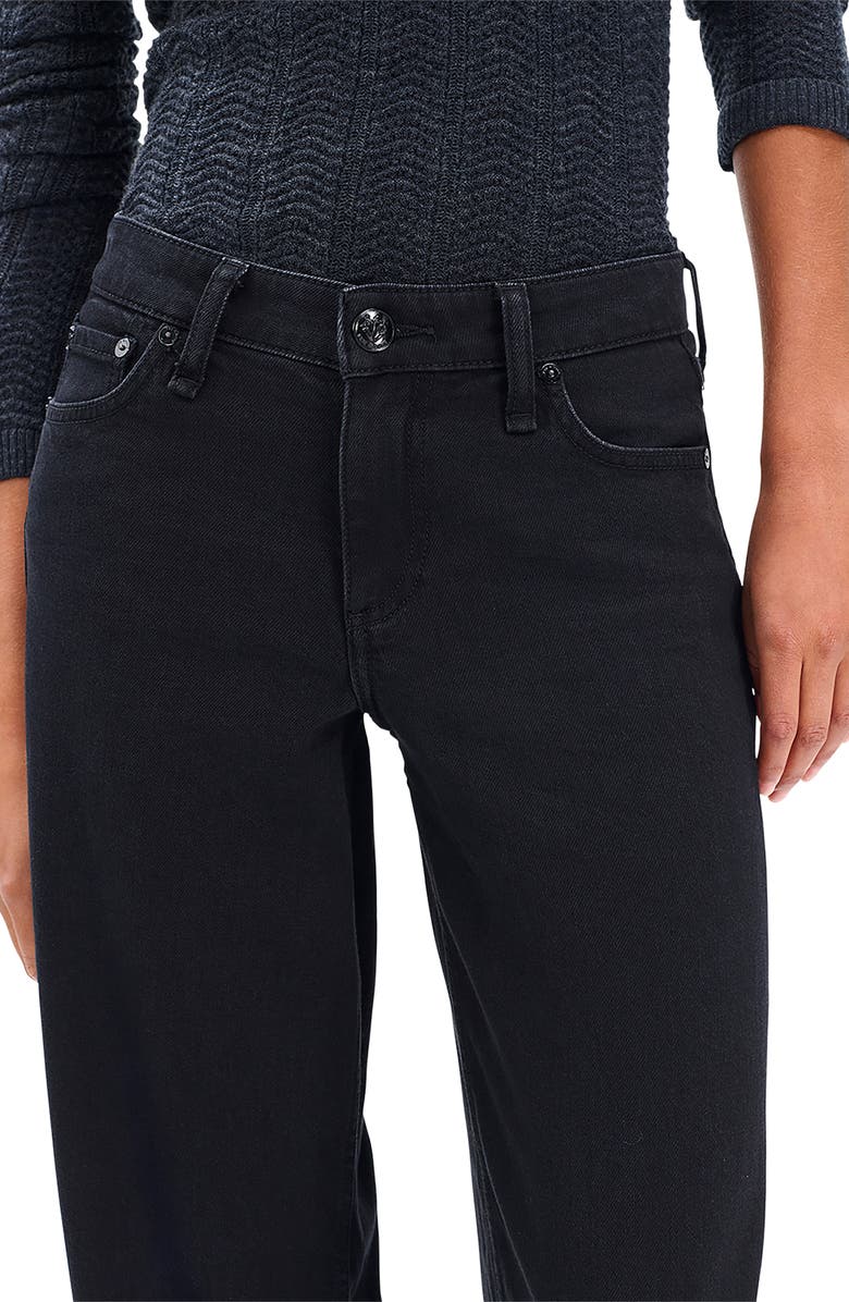 rag & bone Andi Low Rise Wide Leg Jeans, Alternate, color, Black