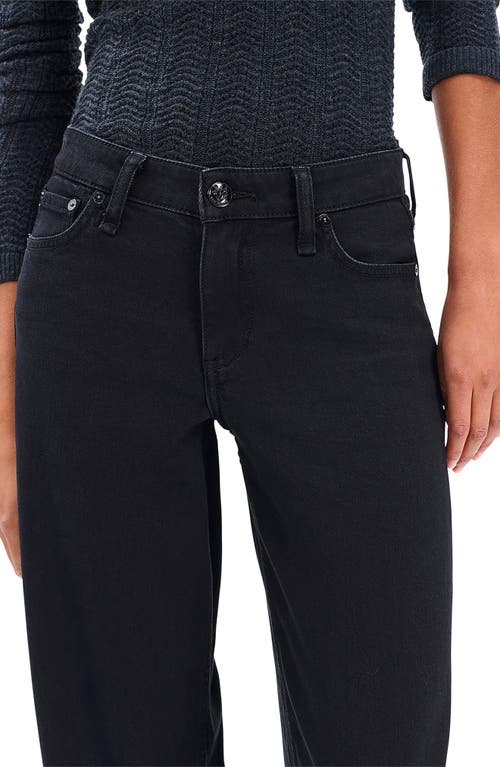 Rag & Bone Aiden High Rise Wide Leg Jeans In Black In Black