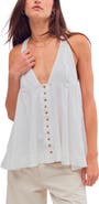 Free People Valerie Halter Neck Cotton Tunic Top