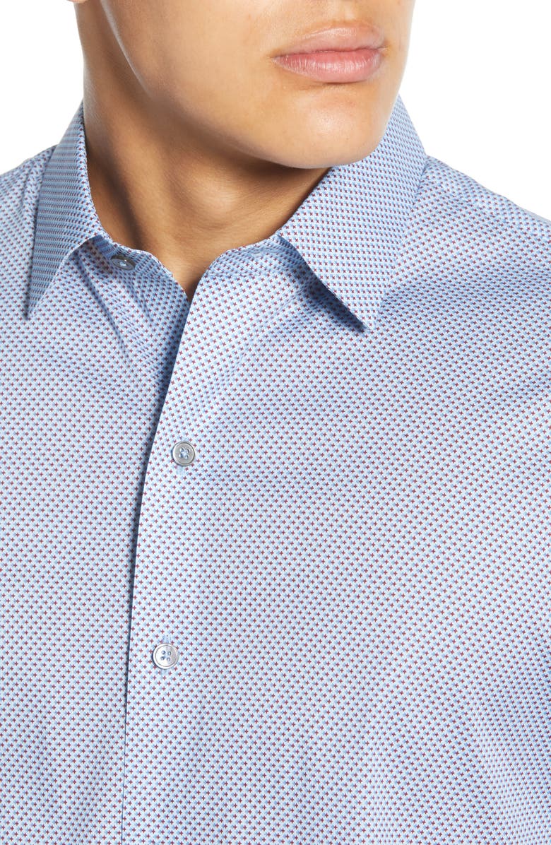 Zachary Prell Janac Regular Fit Short Sleeve Button-Up Stretch Cotton Shirt, Alternate, color, 