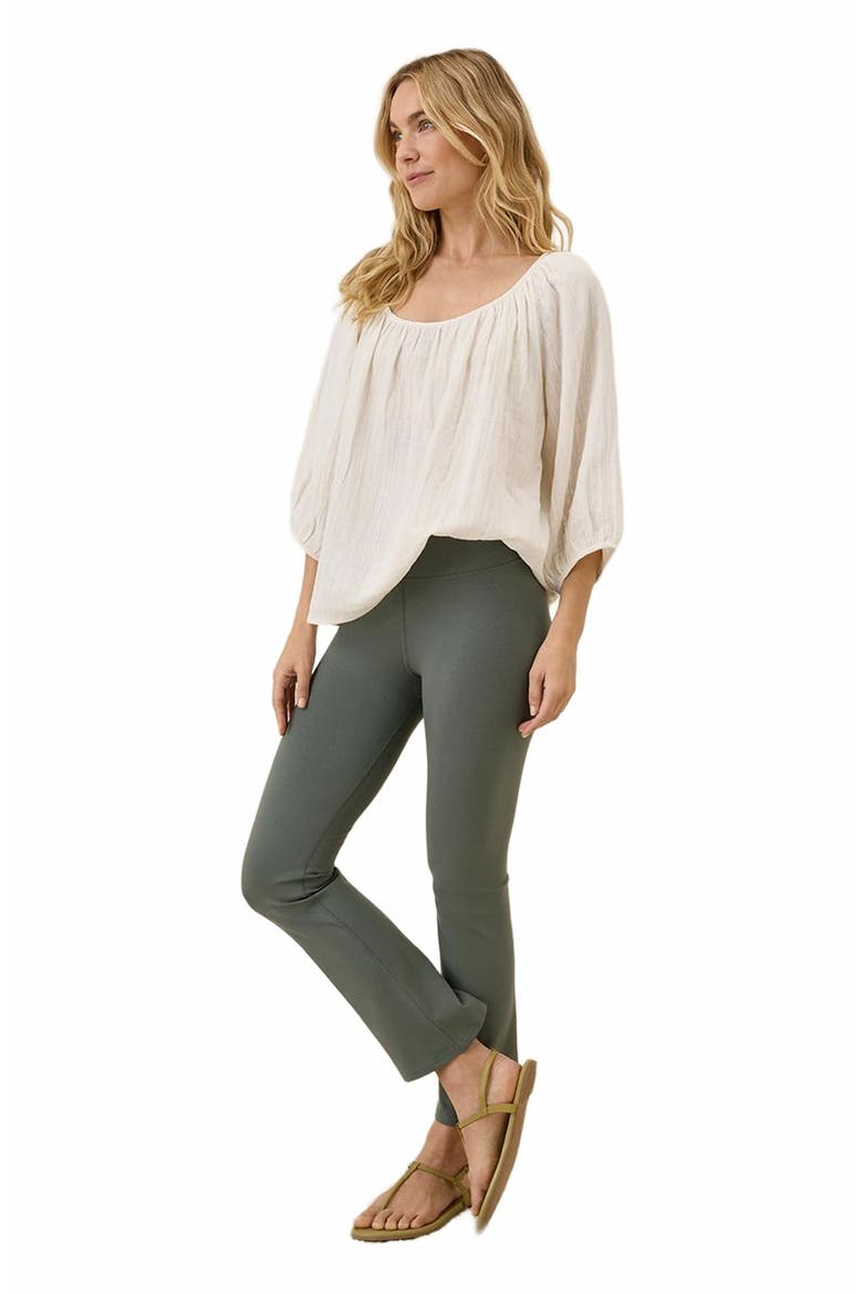 On the Go-To Cropped Bootcut Legging Made with Organic Cotton, Alternate, color, Castor Grey