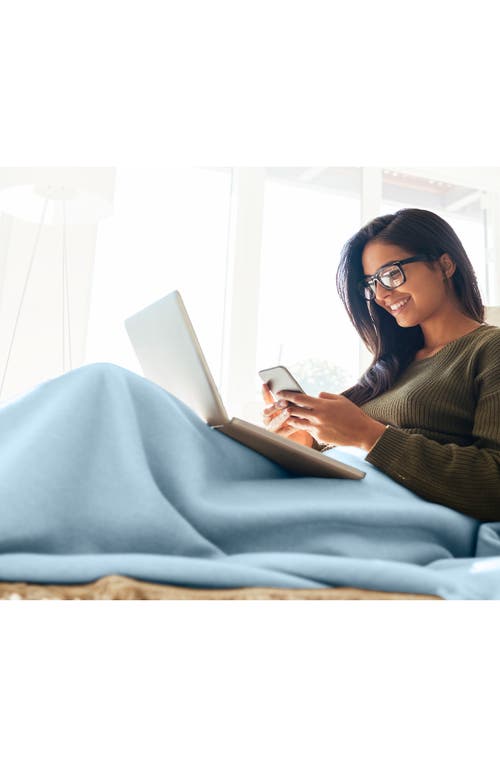 Vellux Microfleece Throw Blanket In Blue