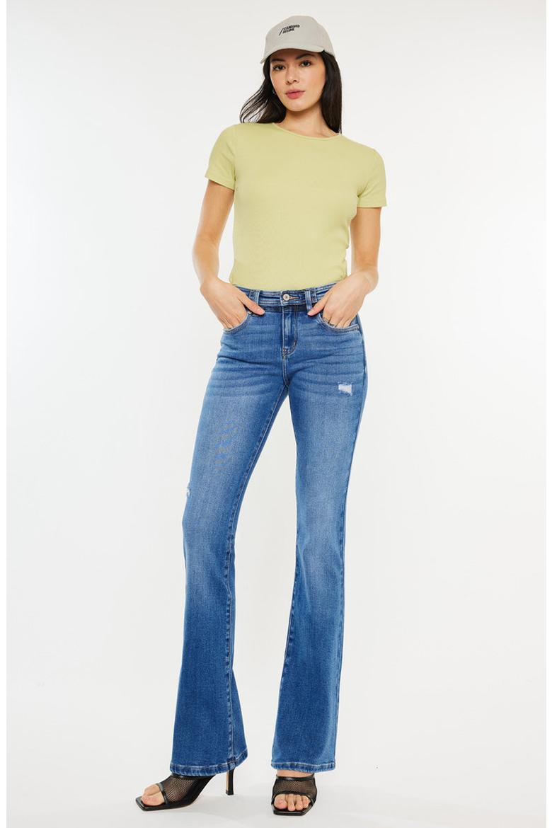 Kiera Mid Rise Bootcut Jeans, Alternate, color, Medium Wash