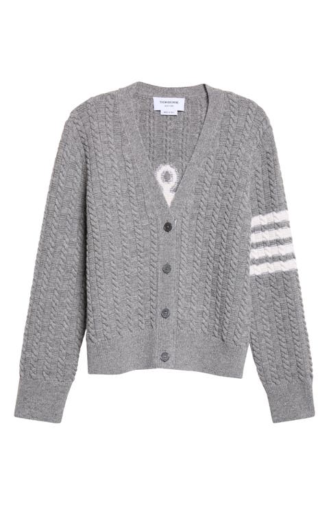 Anchor Intarsia Cable Knit Cardigan