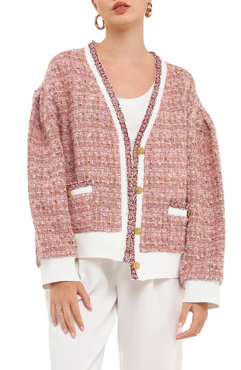 Premium Bouclé Wool Blend Cardigan