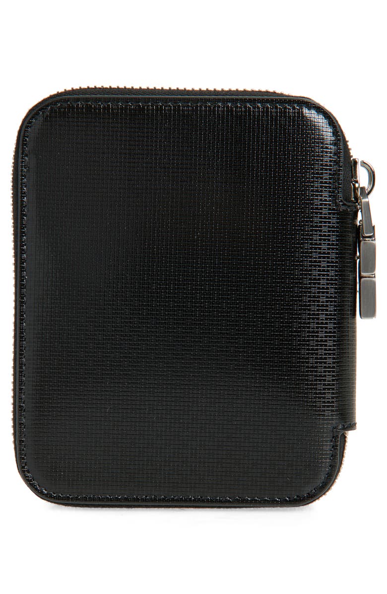 Givenchy Compact Leather Zip Wallet, Alternate, color, Black