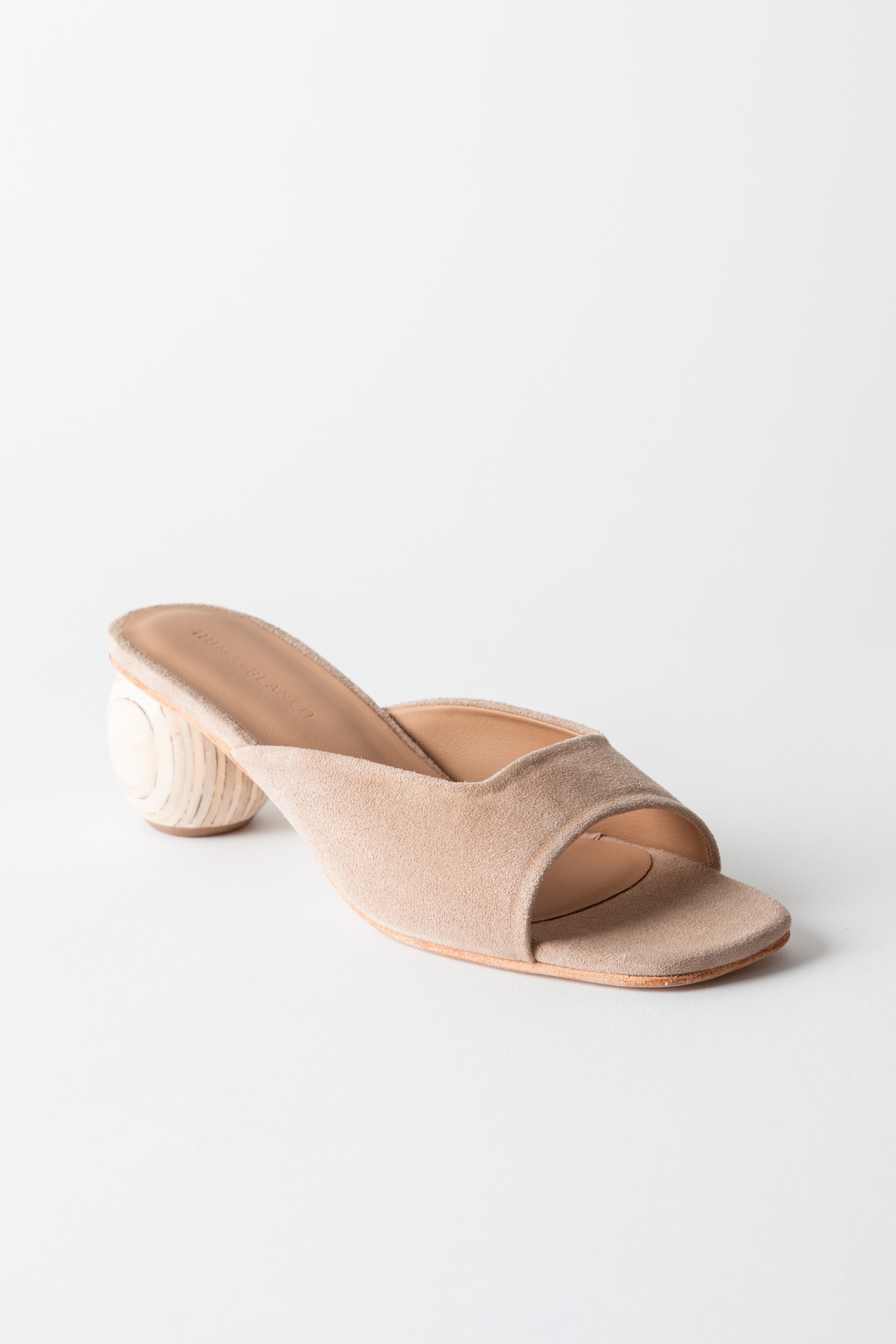 Huma Blanco Noa Slide Sandal, Main, color, Latte Suede