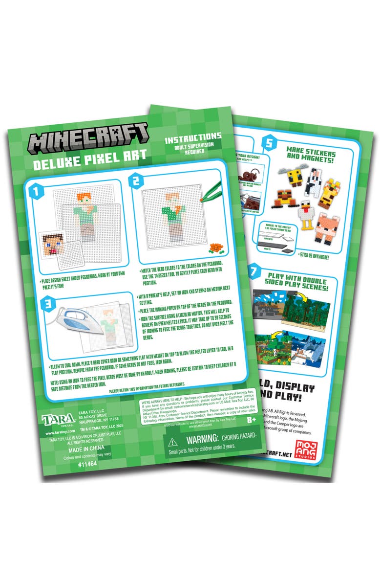 MINECRAFT Deluxe Pixel Art, Minecraft, 810 Piece DIY Bead Craft Kit, Kids 6+, Alternate, color, Multicolored