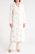 CeCe Sequin Starburst Bouclé Coat