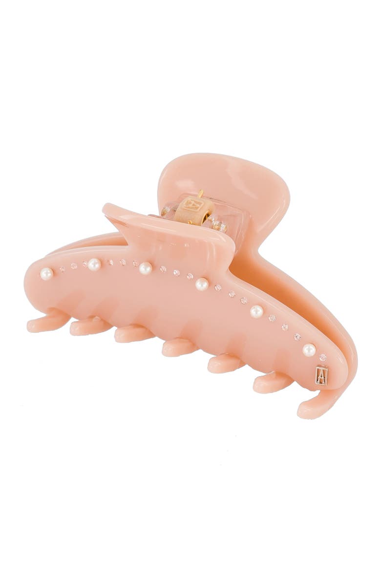 Perle acetate hair clip, Alternate, color, Pink