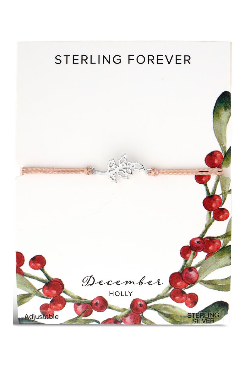 Birth Flower Bracelet, Main, color, SILVER- DECEMBER