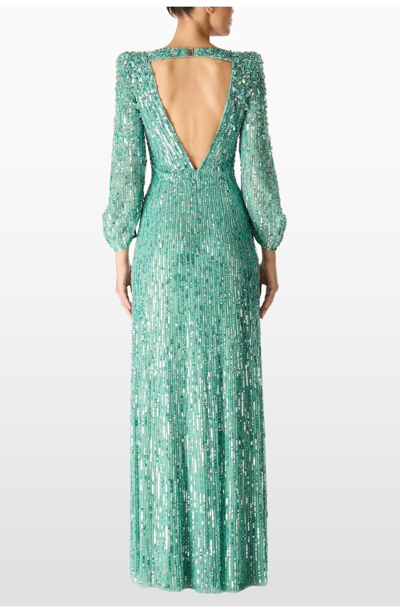 Jenny Packham Ziva Dress, Alternate, color, Pearl Aqua
