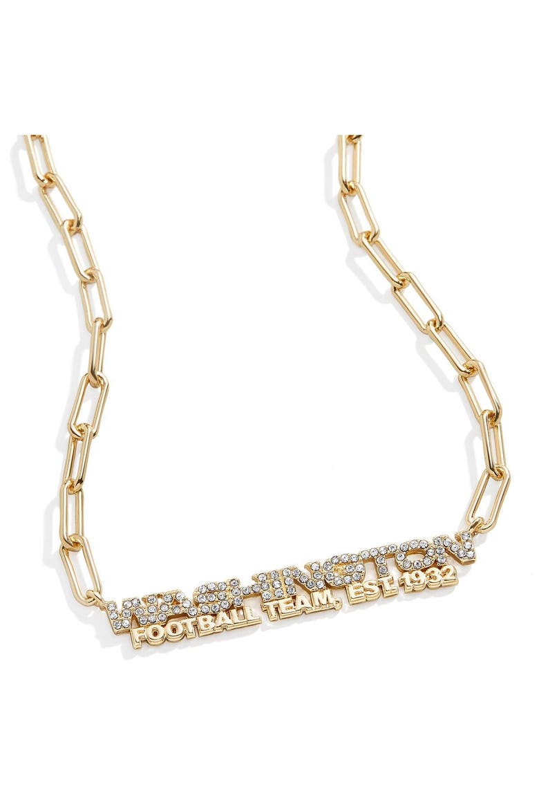 Washington Football Team Paperclip Chain Necklace, Main, color, Gold