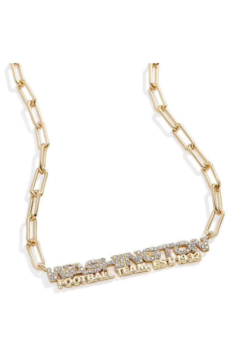 BaubleBar Washington Football Team Paperclip Chain Necklace, Main, color,