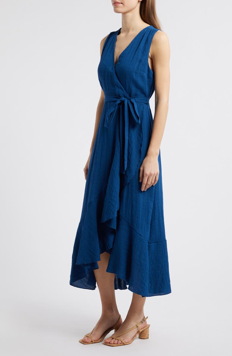 Sam Edelman Sleeveless Faux Wrap Dress, Alternate, color, Chambre