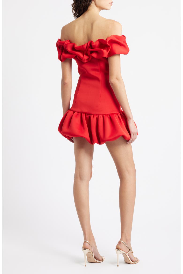 Azari Off the Shoulder Minidress, Alternate, color, BONFIRE