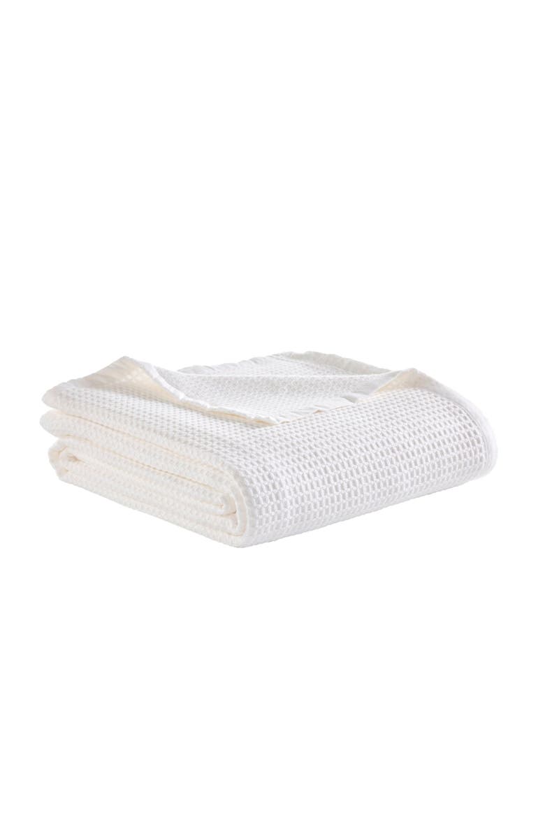 Newport Woven Cotton Blanket, Main, color, Off-White