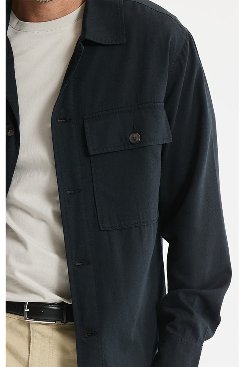 Rayon Lyocell Military Shirt Jacket, Alternate, color, Black