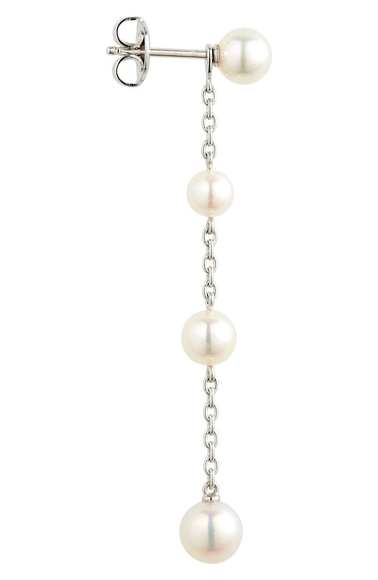 Mikimoto Linear Pearl Drop Earrings, Alternate, color, 