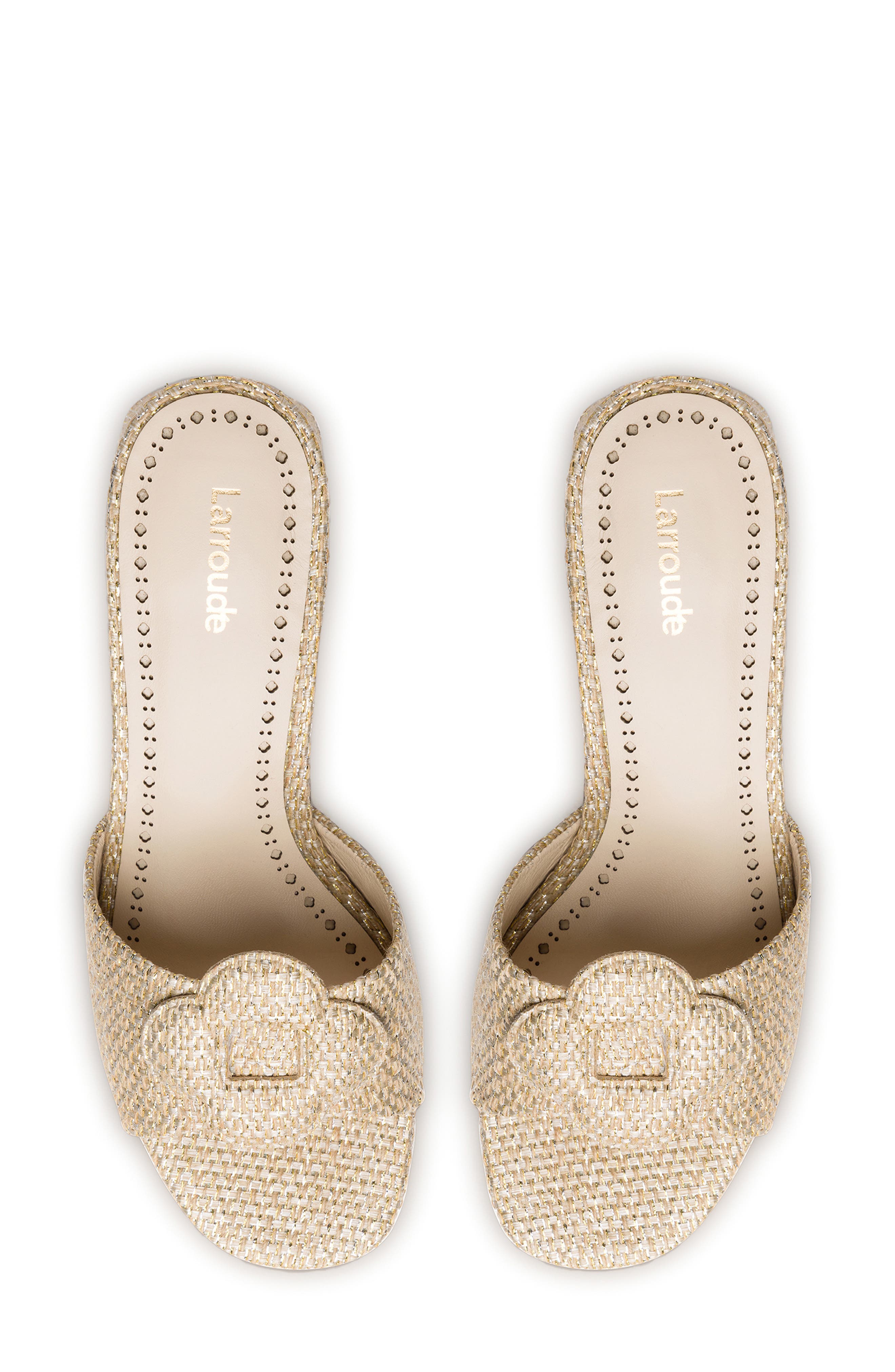 Larroudé Flora Slide Sandal, Alternate, color, 