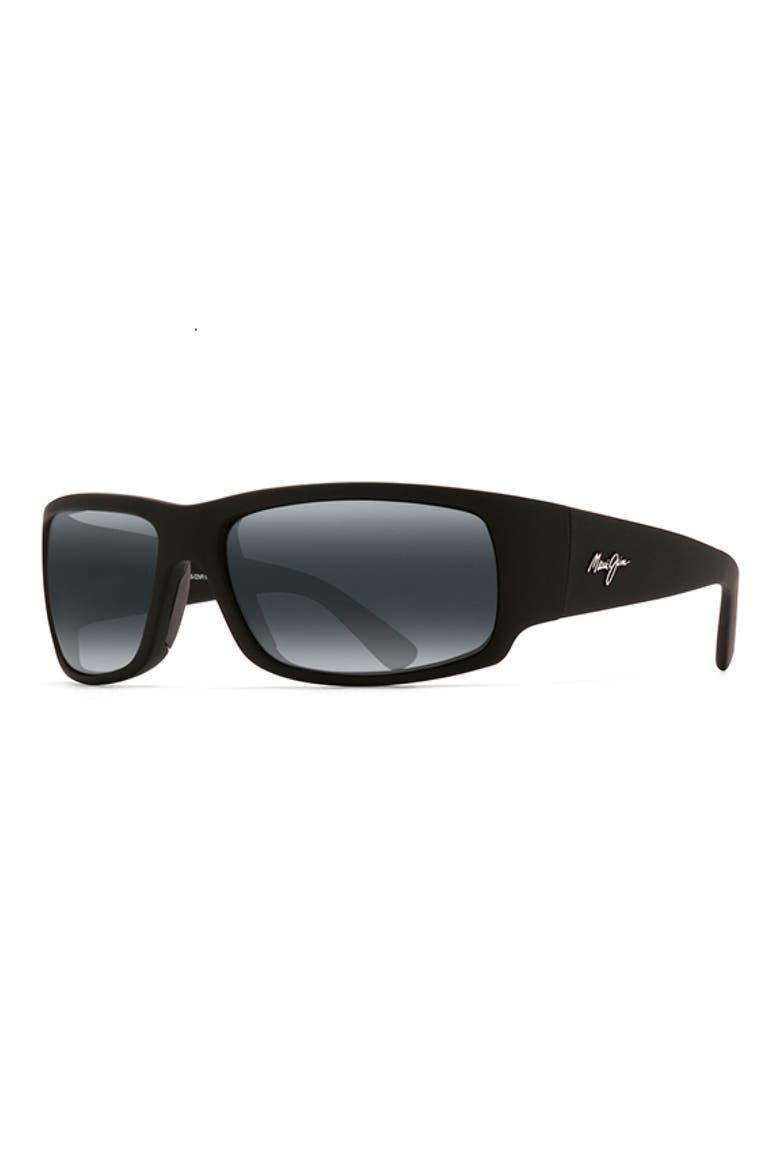 World Cup 64mm Polarized Oversize Sport Sunglasses, Alternate, color, MATTE BLACK