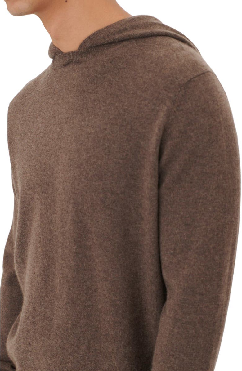 GOBI Mongolian Cashmere Basic Hoodie, Alternate, color, Cocoa