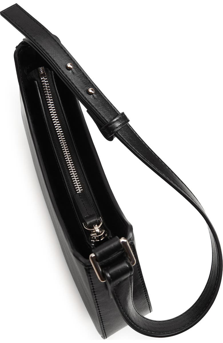 MANGO Baguette Faux Leather Bag, Alternate, color,