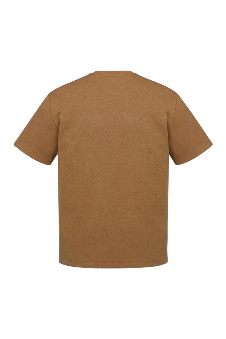 Logo Patch Bouclé T-Shirt, Alternate, color, Cognac