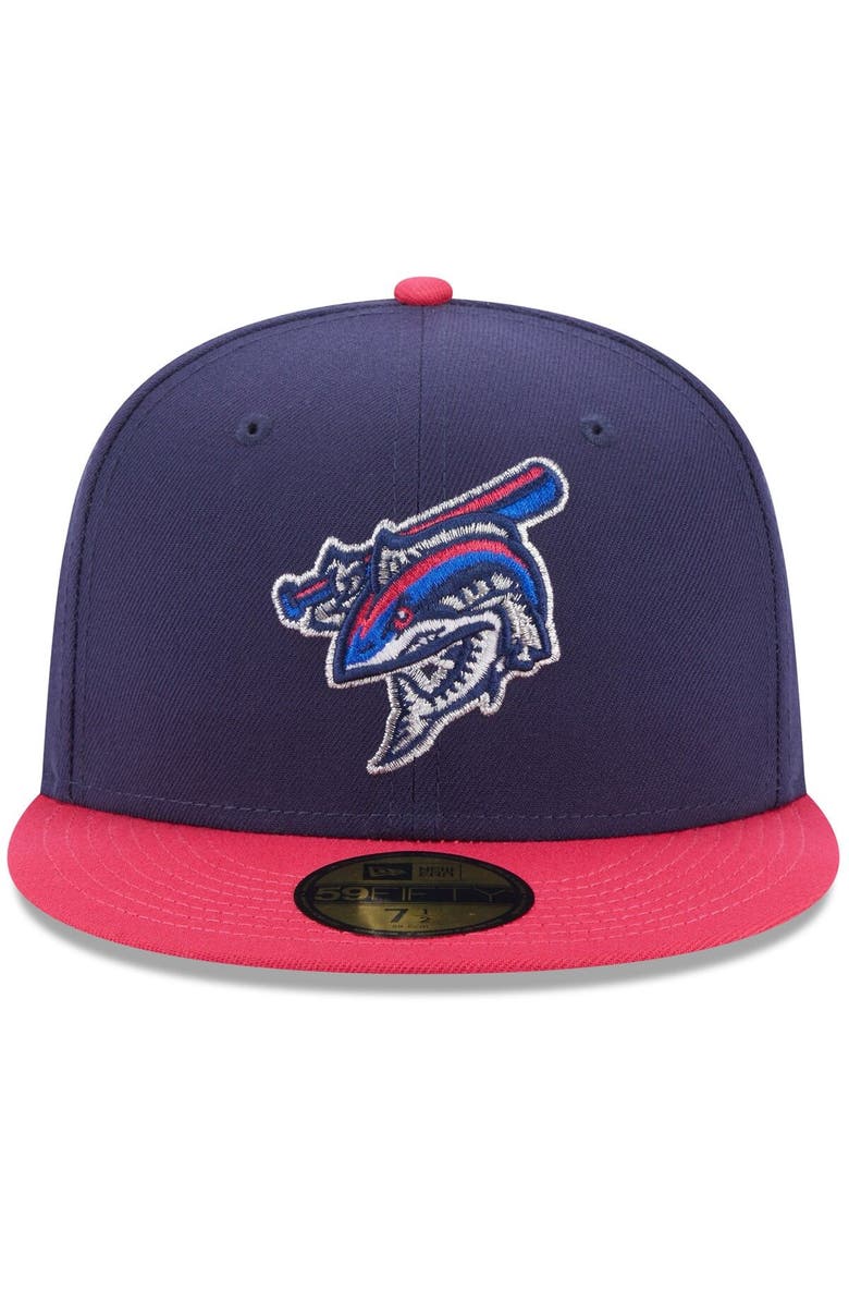 New Era Men's New Era Navy Pensacola Blue Wahoos Authentic Collection Alternate Logo 59FIFTY Fitted Hat, Alternate, color, 