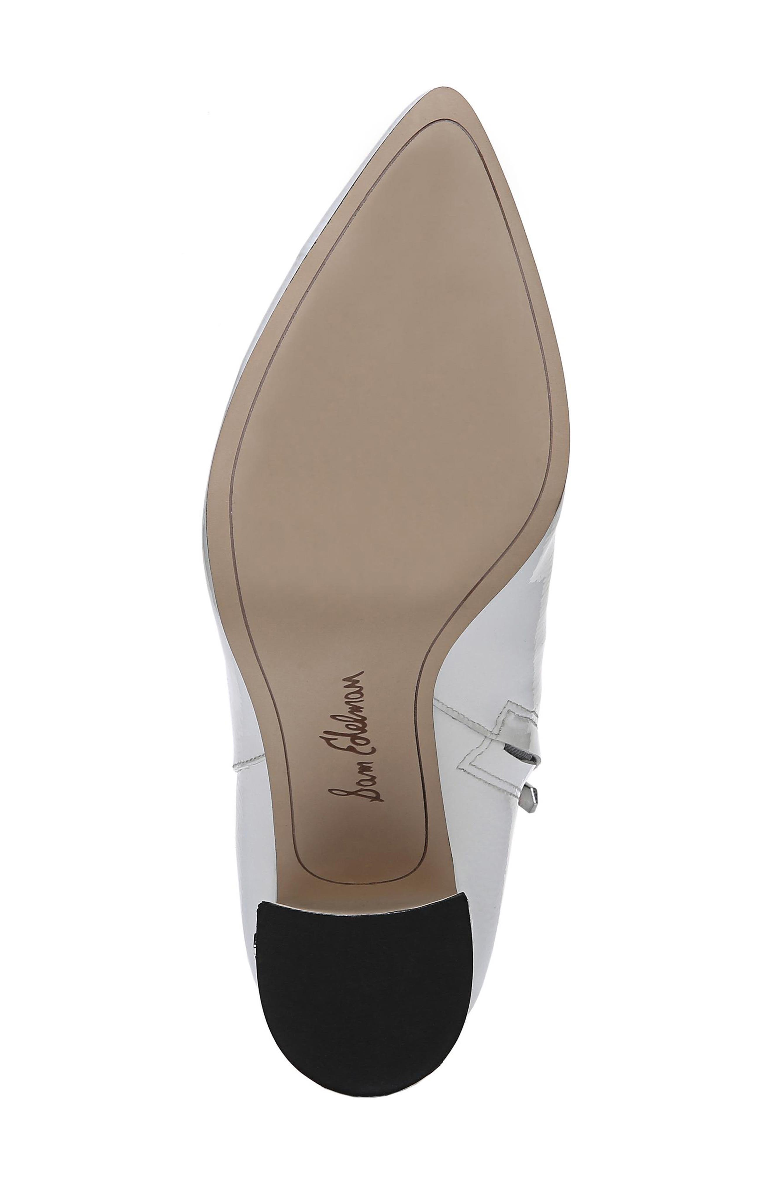 Hilty Genuine Calf Hair Bootie, Alternate, color, BRIGHT WHITE PATENT LEATHER