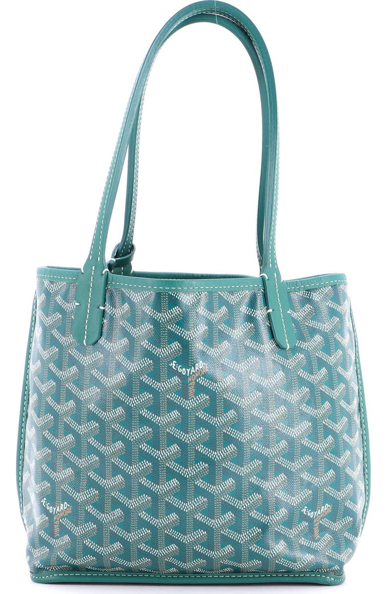 Pre-Owned Goyard Anjou Reversible Tote Coated Canvas Mini, Alternate, color, Green
