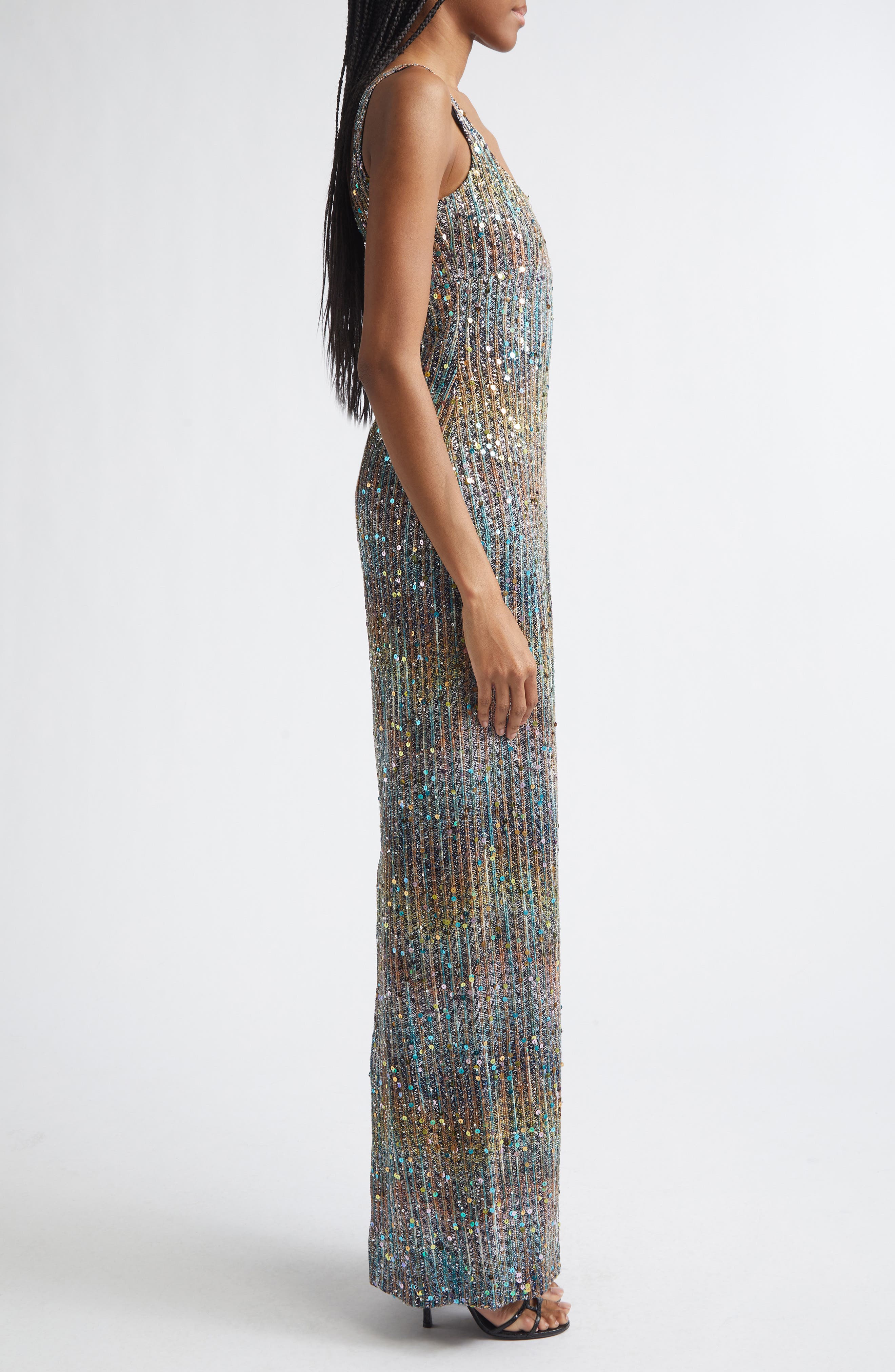 Missoni Metallic Zigzag Sequin Knit Column Gown (Women) | Nordstrom