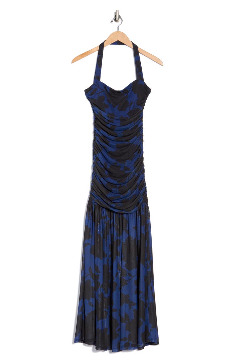 AFRM LOS ANGELES Tyla Halter Maxi Dress, Main, color, Evening Shadow Florals