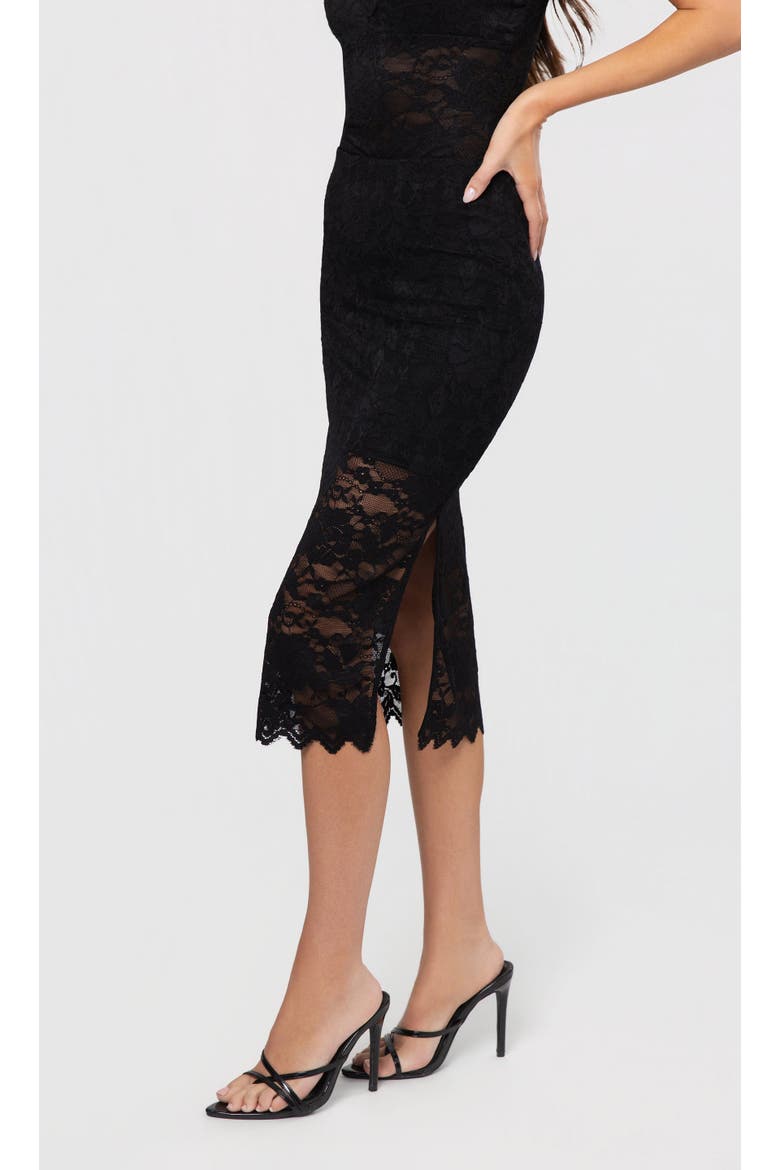 Kiera Lace Skirt, Alternate, color, Black