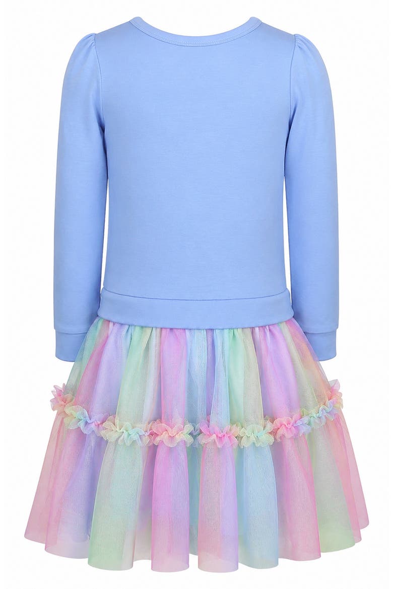 Kids' Novelty Patch Tutu Dress, Alternate, color, BLUE MULTI
