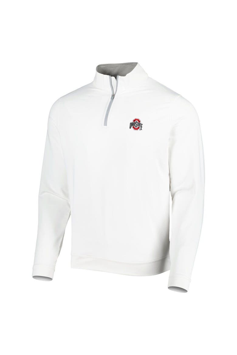 Men's Peter Millar White Ohio State Buckeyes Perth Performance Quarter-Zip Top, Alternate, color, White