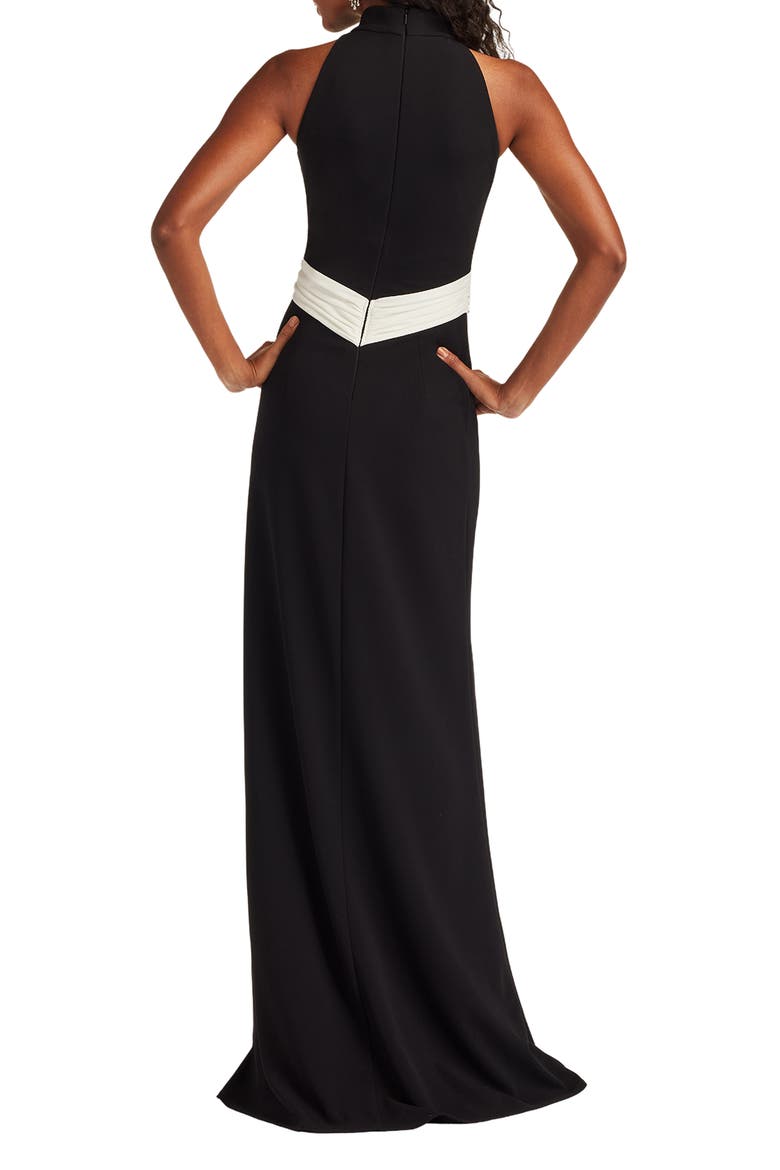 Sleeveless Sheath Gown, Alternate, color, BLACK/ IVORY