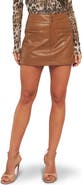 FLYING TOMATO Faux Leather Miniskort