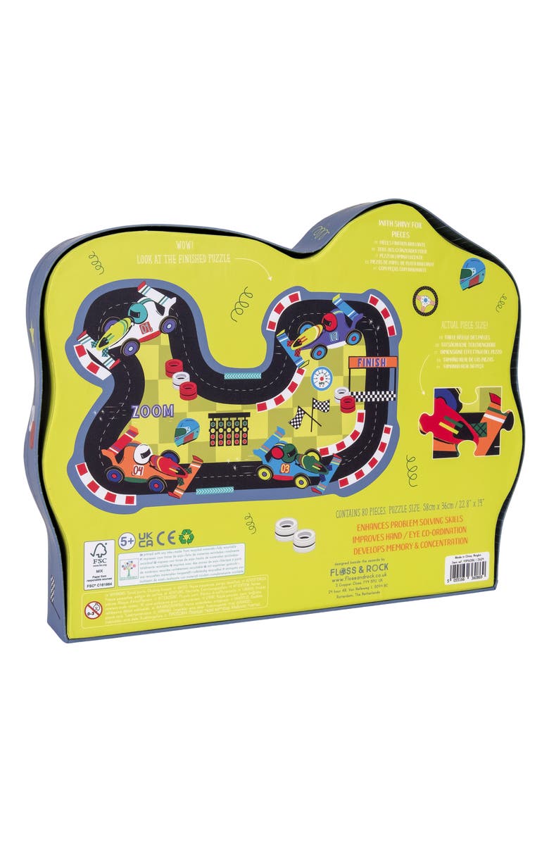 Floss & Rock Cars 80-Piece Shaped Jigsaw Puzzle, Alternate, color, Multi