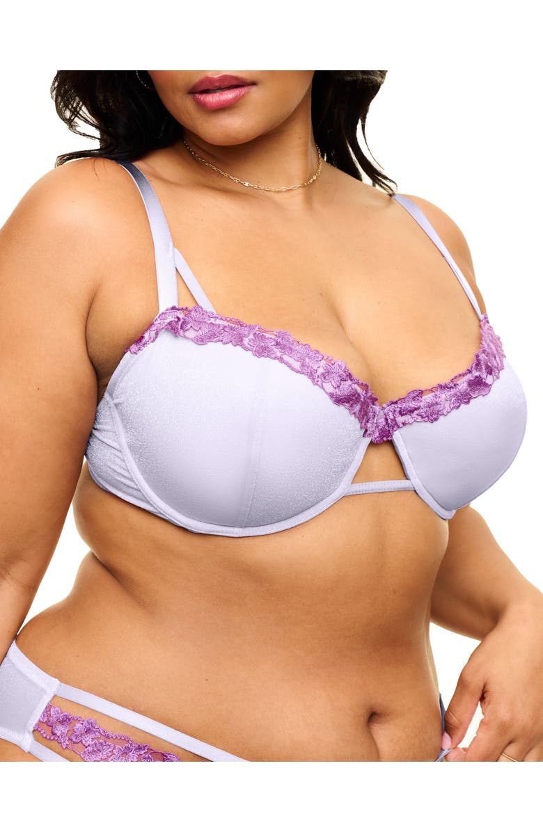 Adore Me Eva Push Up Balconette Bra, Alternate, color, Medium Purple