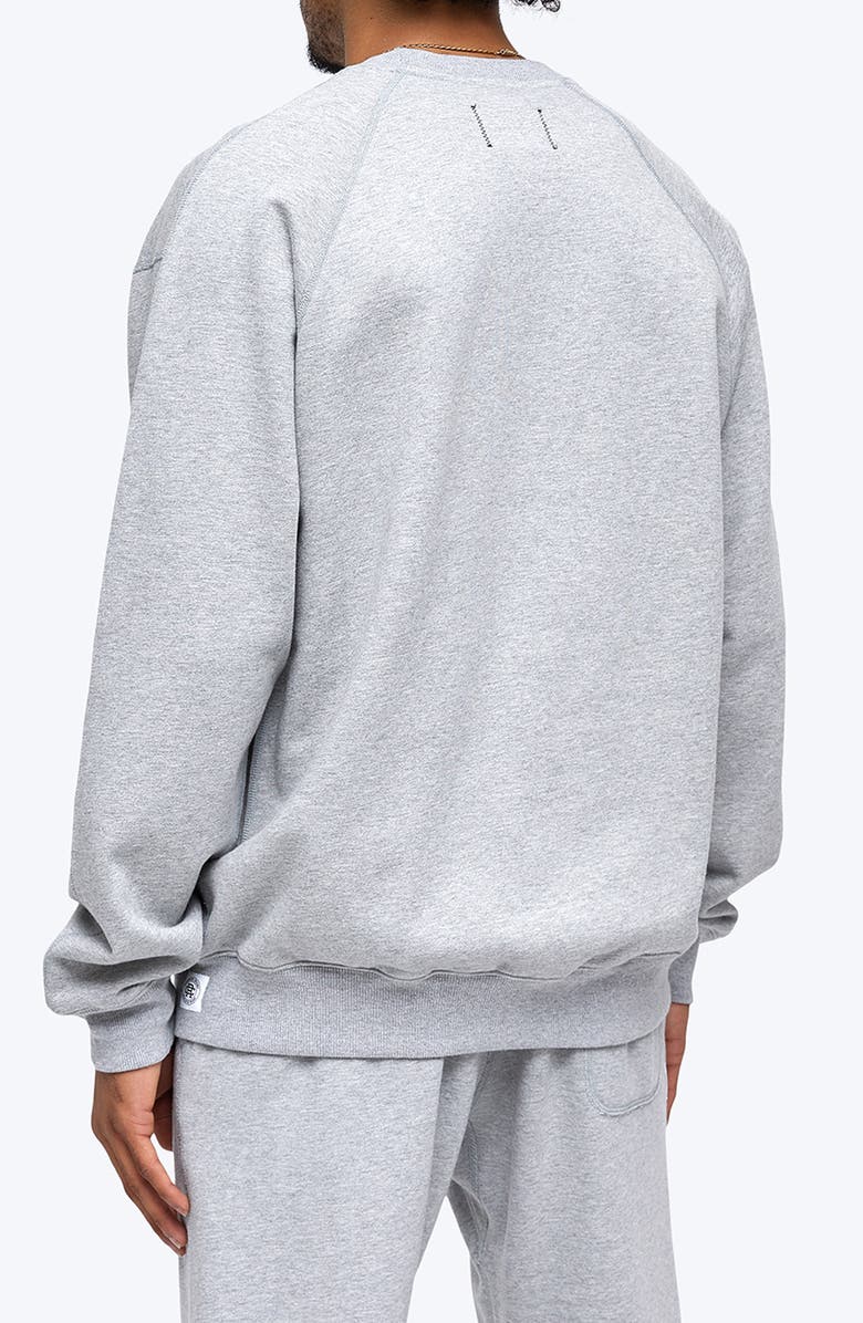 Reigning Champ Midweight Terry Relaxed Crewneck Sweatshirt, Alternate, color, Heather Gy