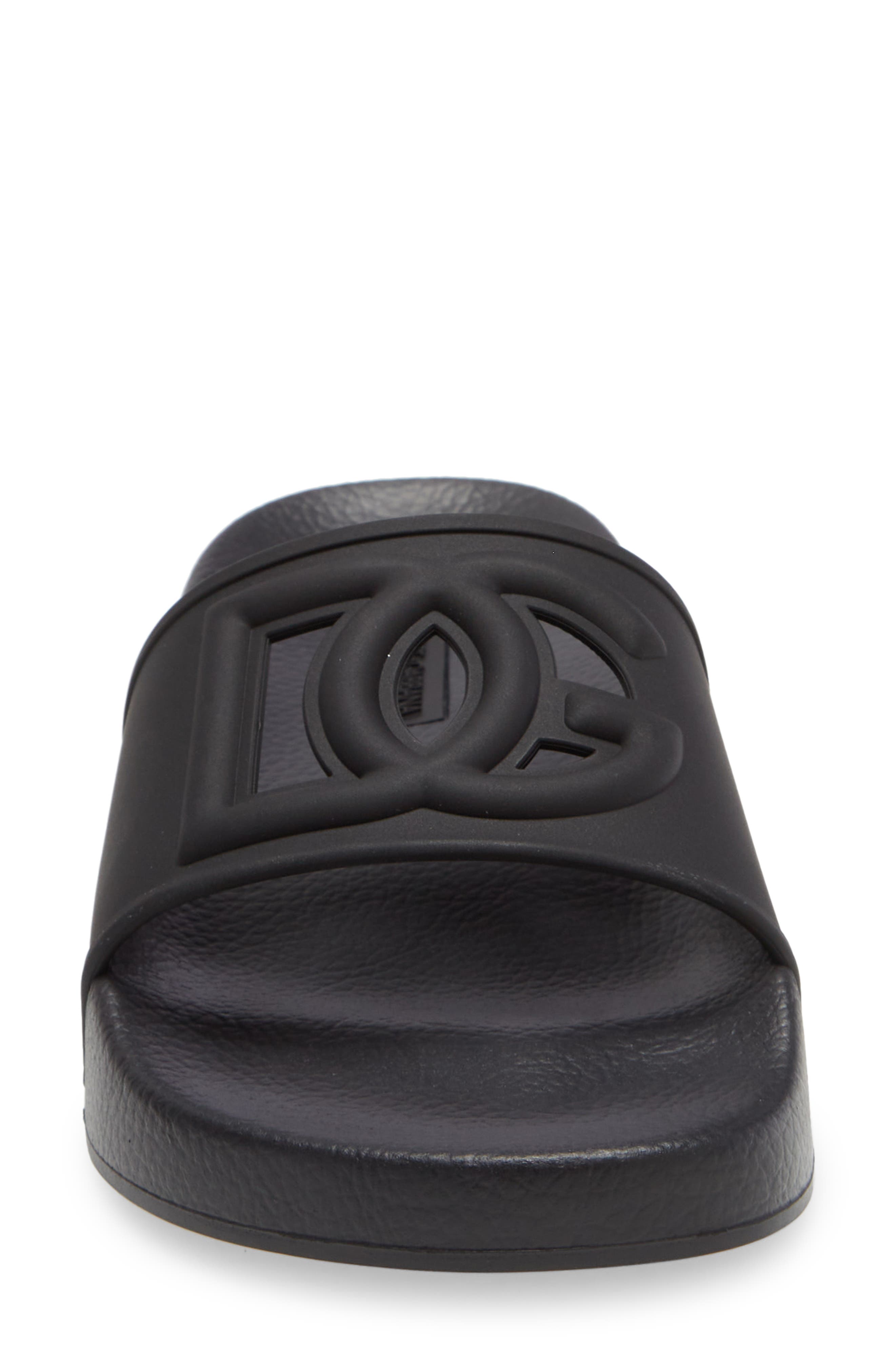 Dolce&Gabbana Beachwear Cutout Slide Sandal, Alternate, color, 