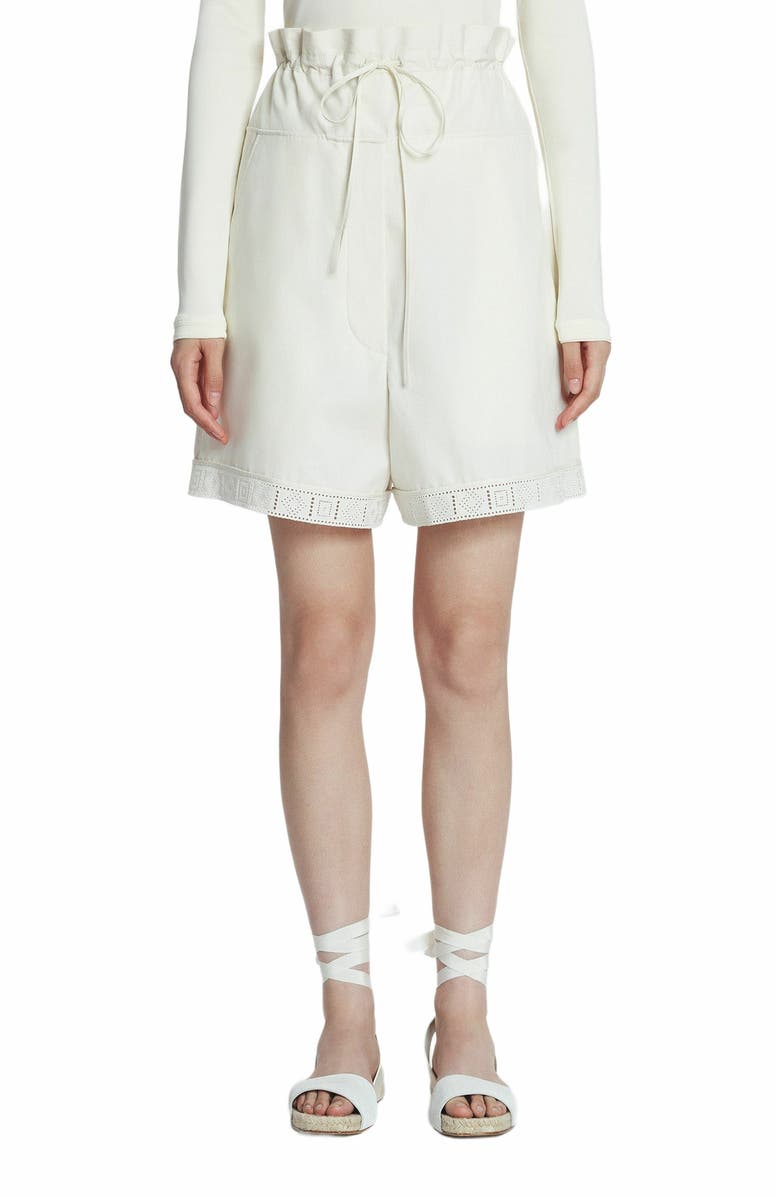 Lanvin Cotton Peplum Shorts, Alternate, color, 