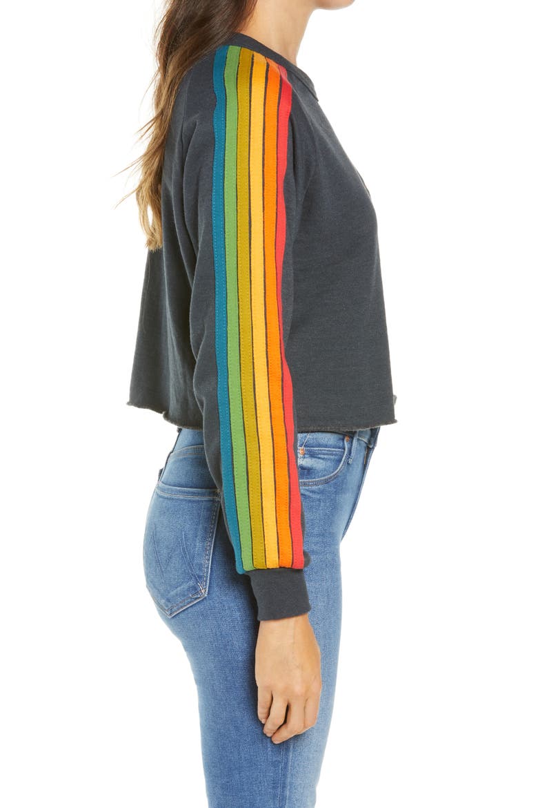 Bolt Crop Sweatshirt, Alternate, color, CHARCOAL/ SERAPE RBW