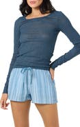 O'Neill Marliz Pointelle Long Sleeve Cotton Top